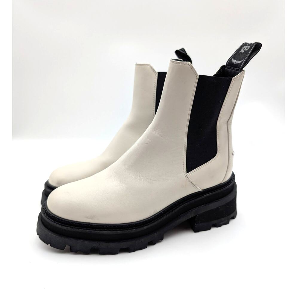 Zadig & Voltaire Ride Chelsea Ankle Boot Women's Ice White Size US8 EU39
